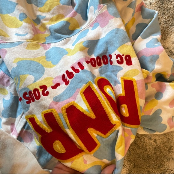 BAPE Multi Camo 2nd Shark Full Zip Hoodie 'White' - Picture 6 of 9